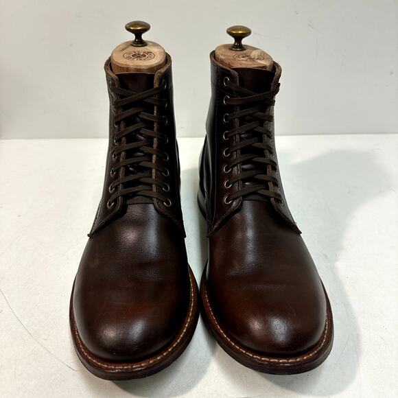 EXCELLENT Oak Street Bootmakers Field Boot Plain Toe Brown Chromexcel 10.5 - Picture 3 of 13